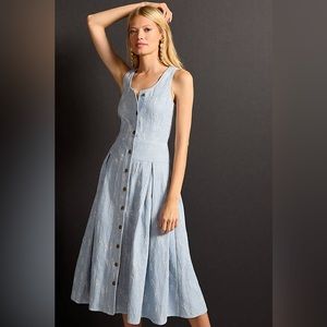 Hunter Bell Women’s Button Front Pleated A-Line Dress